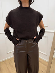 Gilet moro manicotti misto lana e alpaca - HaveOne