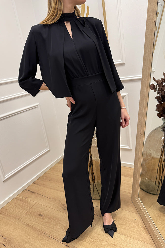 Tuta lunga nera con coprispalle - Kontatto