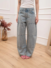 Jeans Ilary sky barrel fit western - Tensione In