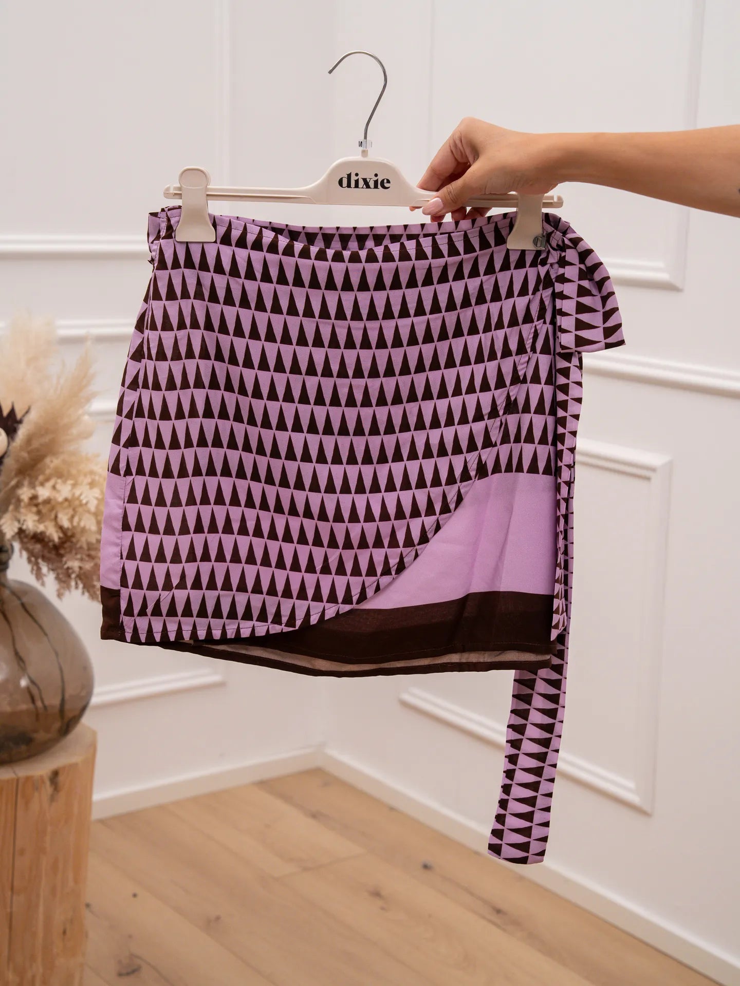 Gonna pareo Triangle lilla e moro mini - Dixie
