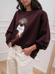 Felpa bordeaux bassotto - Vicolo