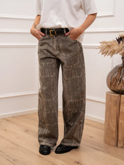 Jeans Bella pitonato salvia - HaveOne