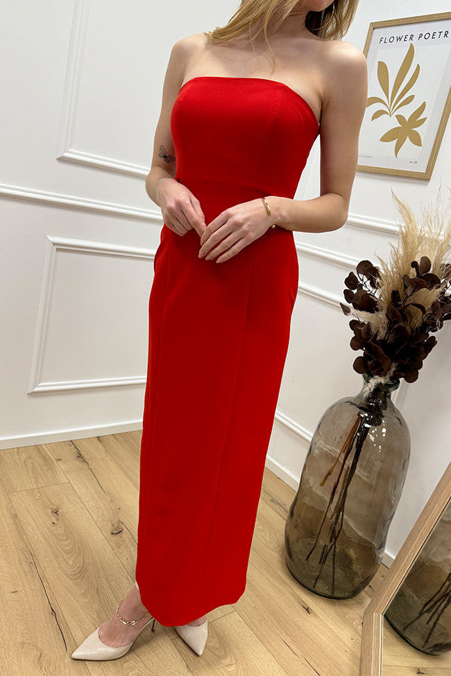 Vestito basic a tubino rosso - Silence Limited