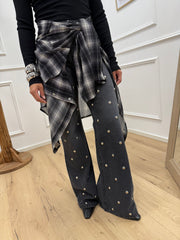 Jeans Tokyo nero con borchie argento - HaveOne