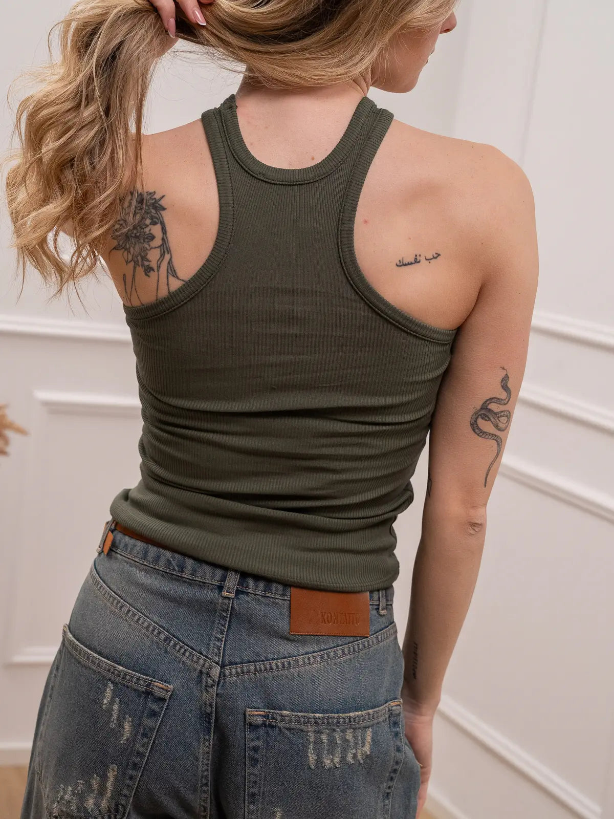 Canotta maxi america militare a costine - Vicolo