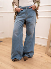 Jeans Ketty denim chiaro wide leg - HaveOne