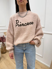 Maglia rosa ricamo "Princess" - You Decide