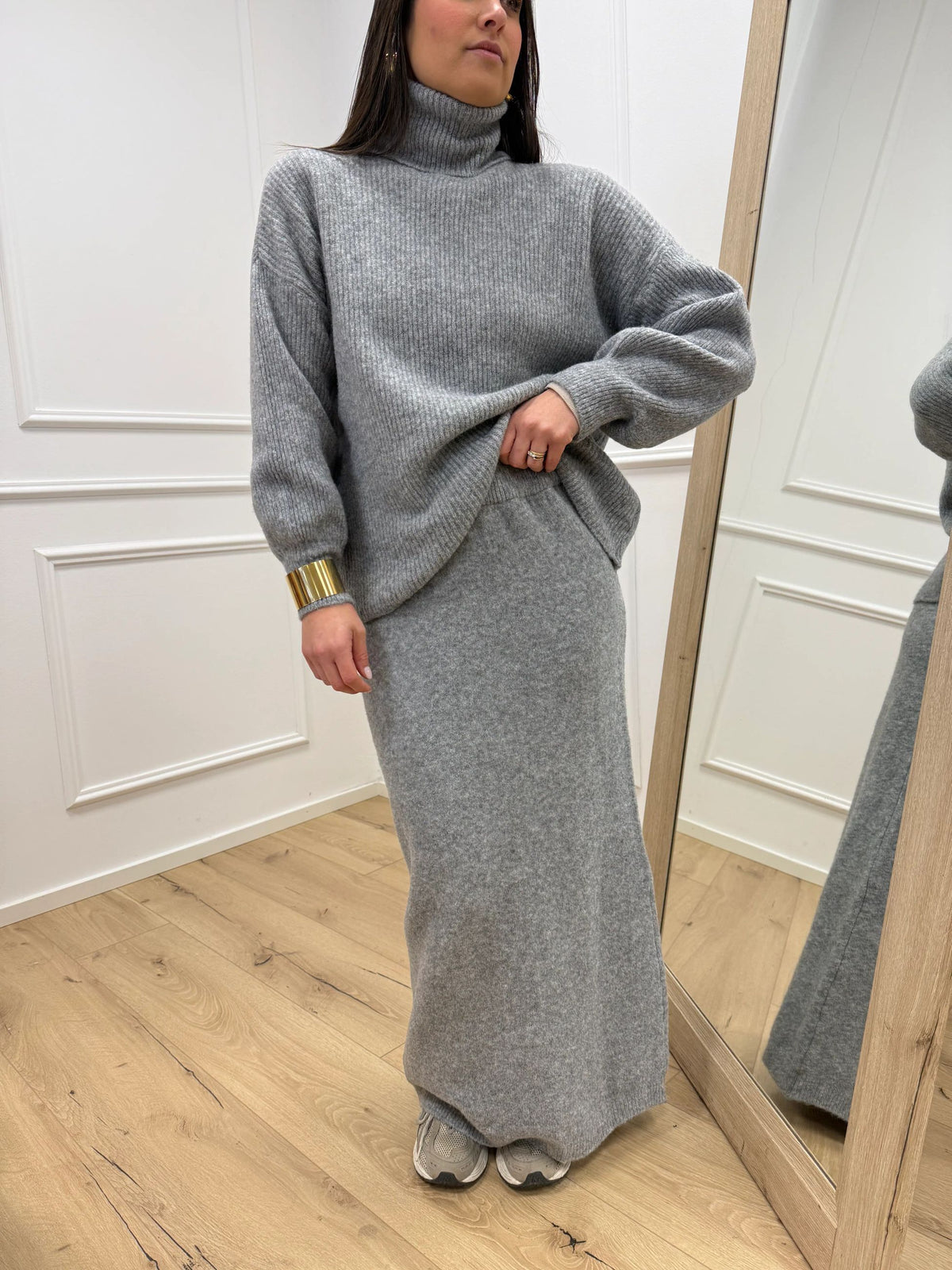 Set coordinato maglia e gonna grigio - HaveOne