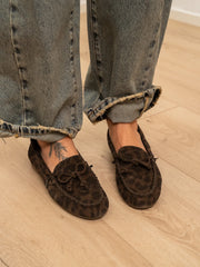 Mocassino scamosciato leopardato - Divine Follie
