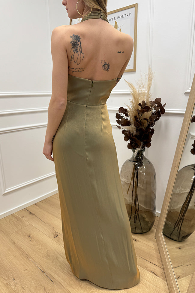 Vestito spalmato olio con nodo - Silence Limited