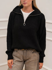 Maglia mezza zip misto lana - HaveOne
