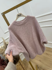 Maglia Gaia rosa in mohair mezza manica - Dixie