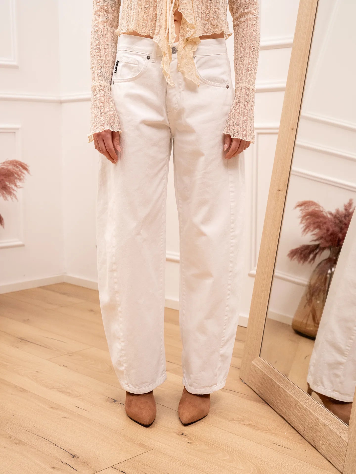Jeans bianco Lucy barrel fit - HaveOne