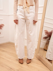 Jeans bianco Lucy barrel fit - HaveOne