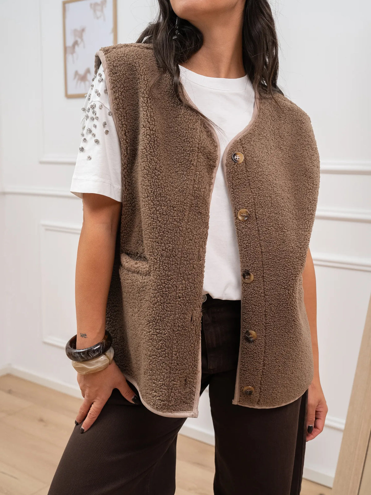 Gilet teddy biscotto - Vicolo
