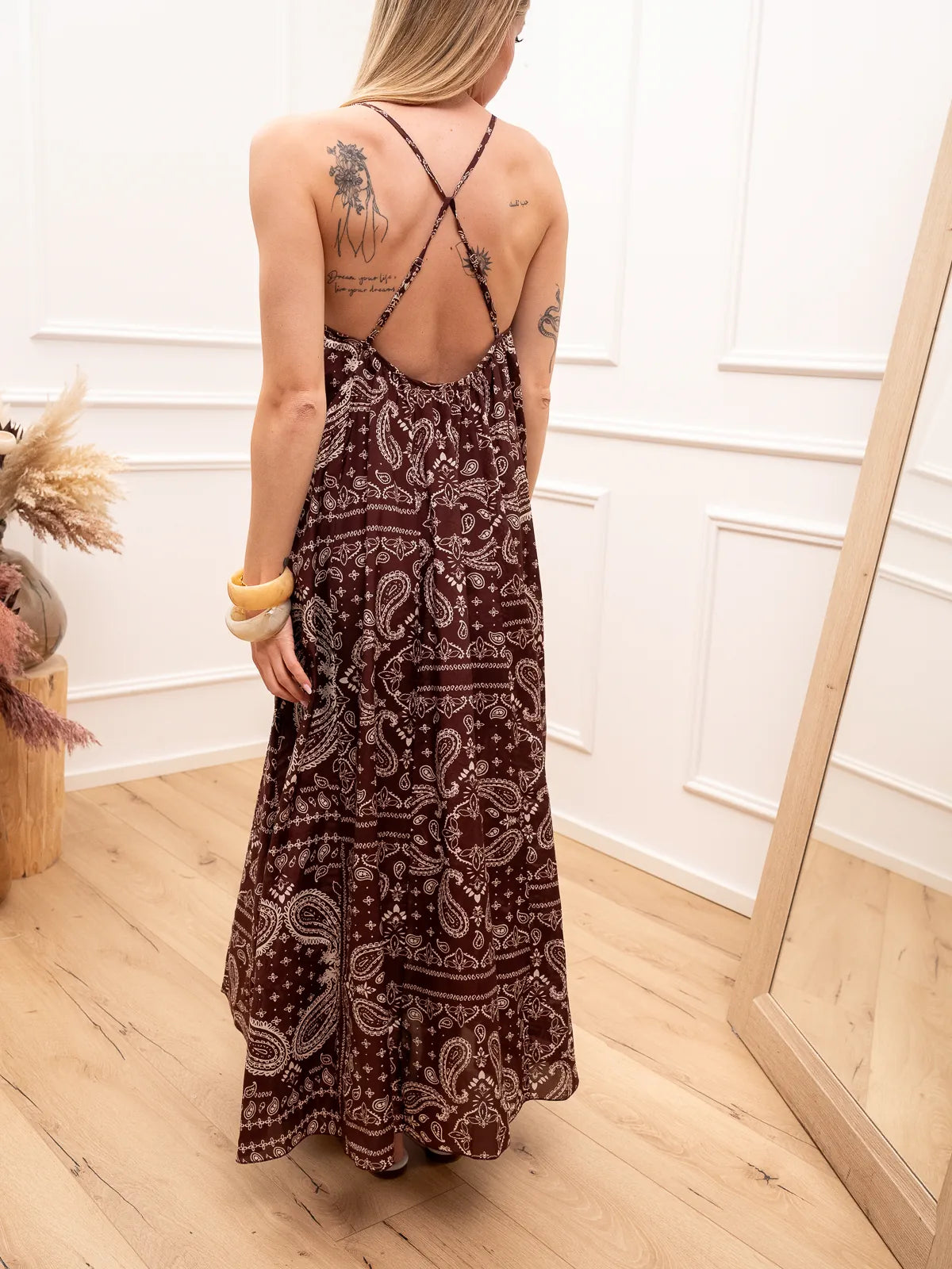 Vestito tunica fantasia bandana vino - Vicolo