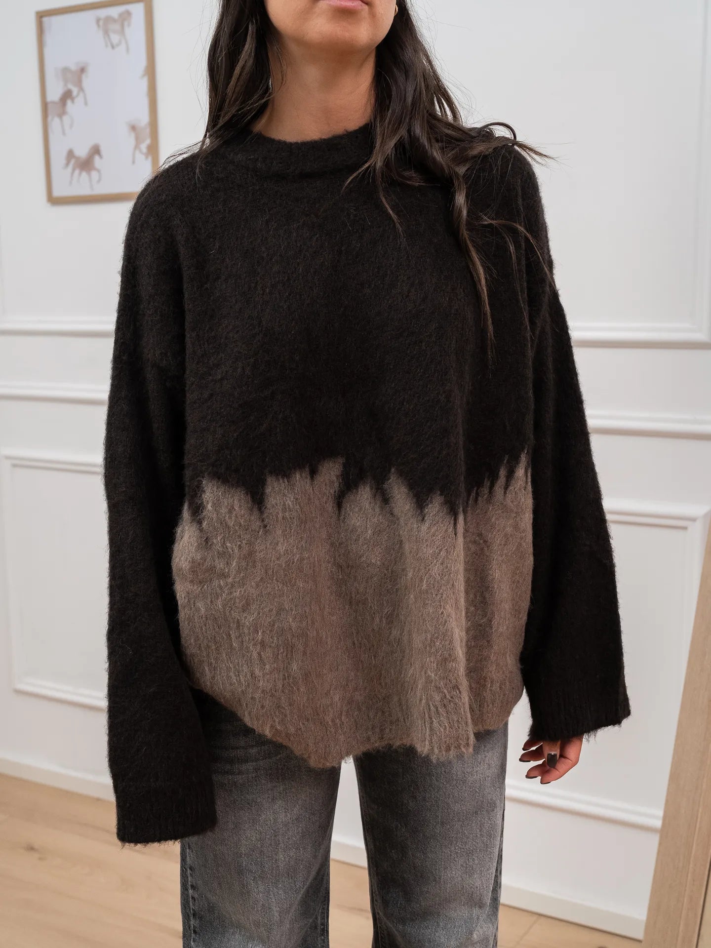 Maglione bicolor moro e tortora - SoAllure