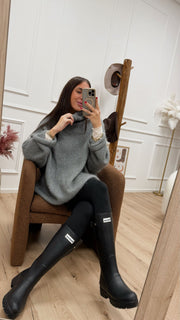 Dolcevita over grigio punto pannocchia - Kontatto