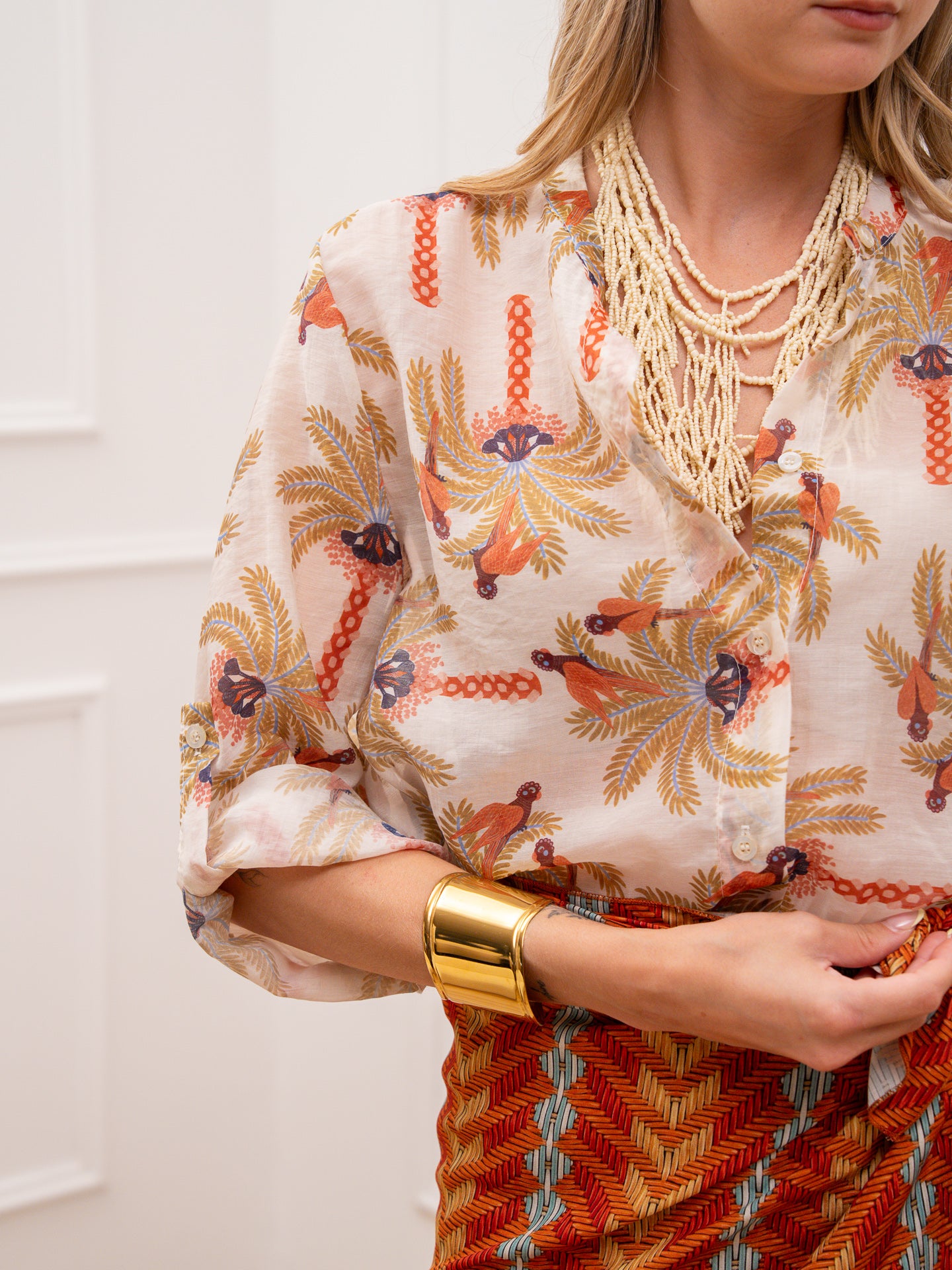 Camicia Pavoni tabacco in lyocell - HaveOne