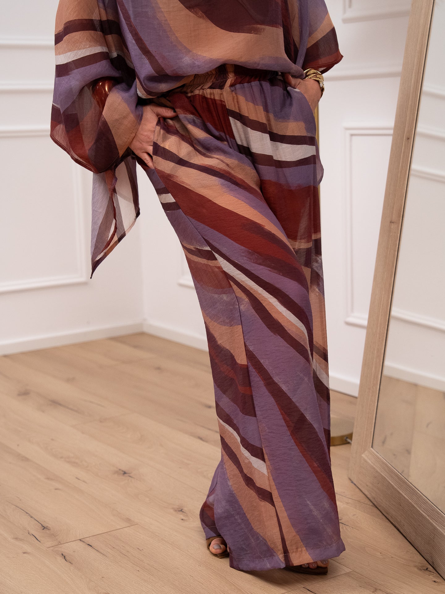Pantaloni Print in lyocell con elastico - HaveOne