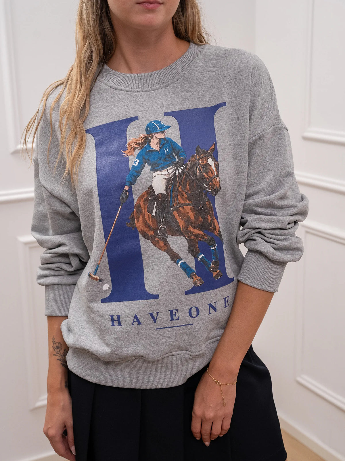 Felpa Equestrian maxi stampa - HaveOne