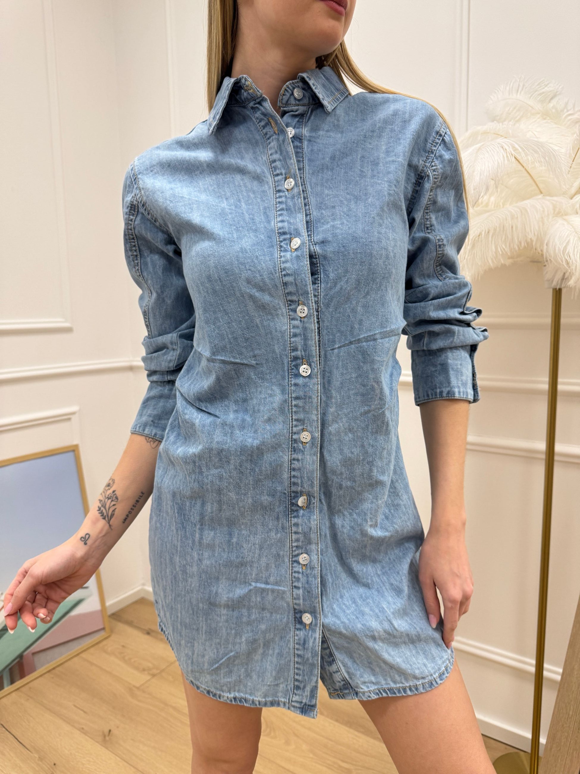 Vestito chemisier in denim - HaveOne