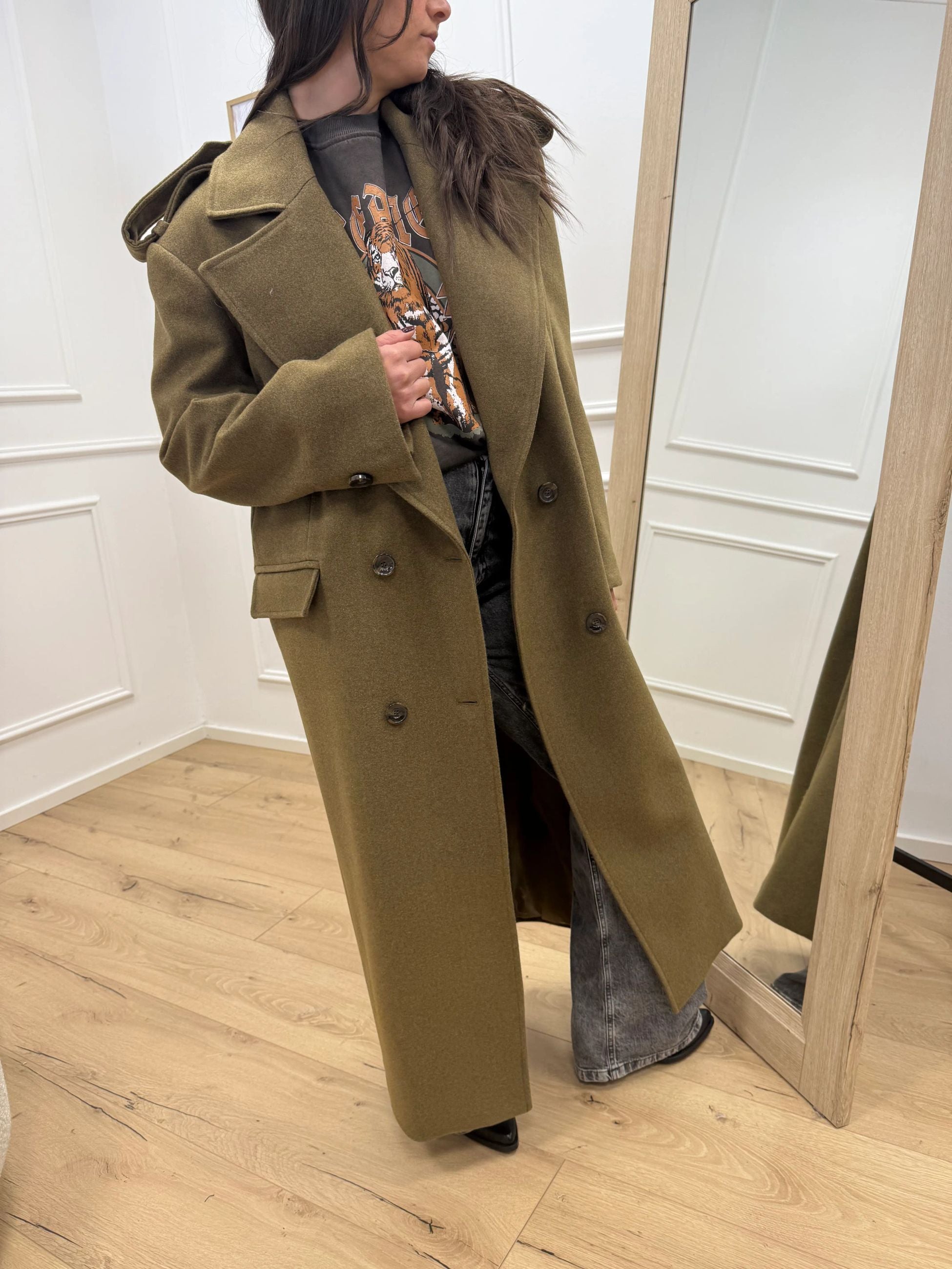 Cappotto lungo olio fit over - HaveOne