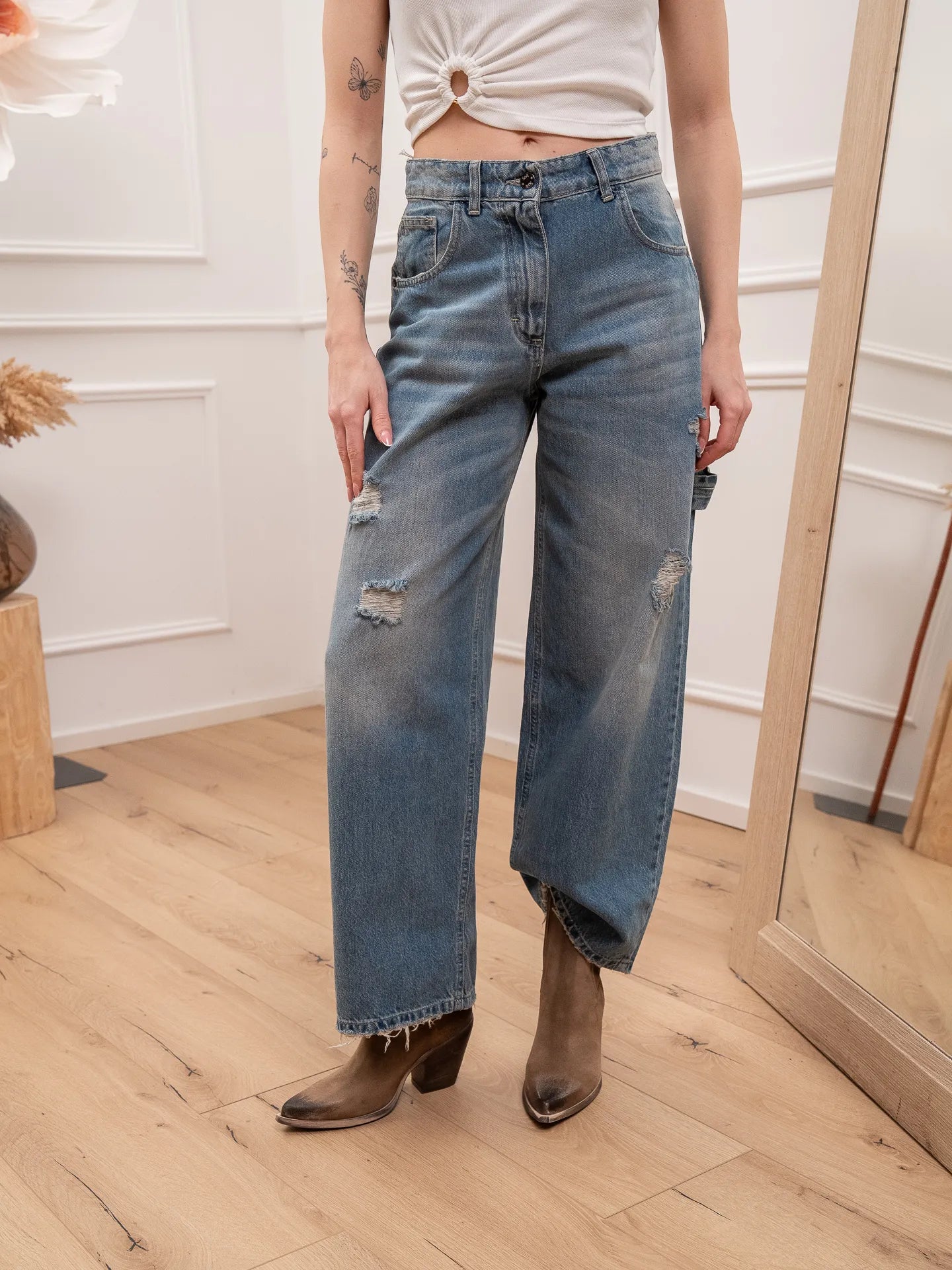 Jeans worker con rotture - SoAllure