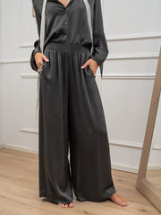 Pantaloni piombo satinati in viscosa - Vicolo