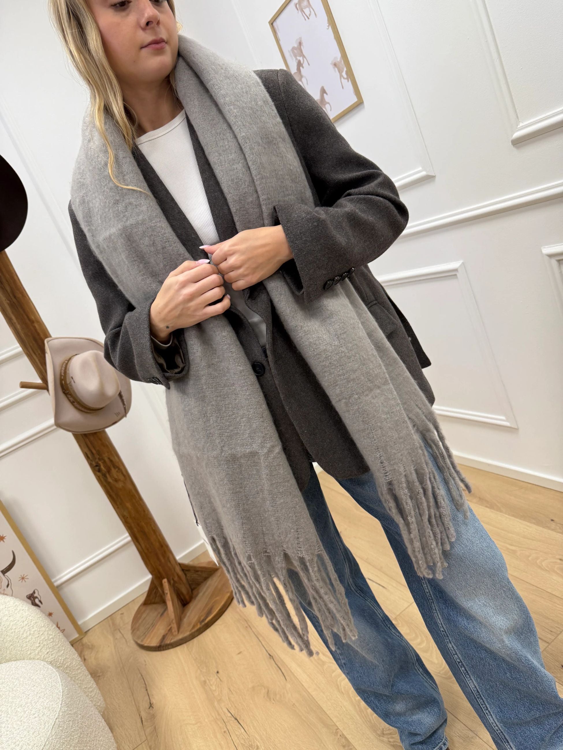 Sciarpa maxi grigia - Glamorous