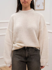 Maglia latte manica palloncino misto mohair - Tensione In