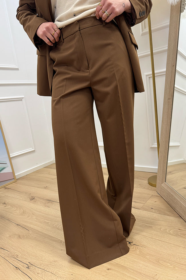 Pantaloni tabacco a palazzo - HaveOne