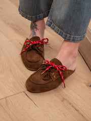 Mocassino sabot scamosciato cognac - Ovyè