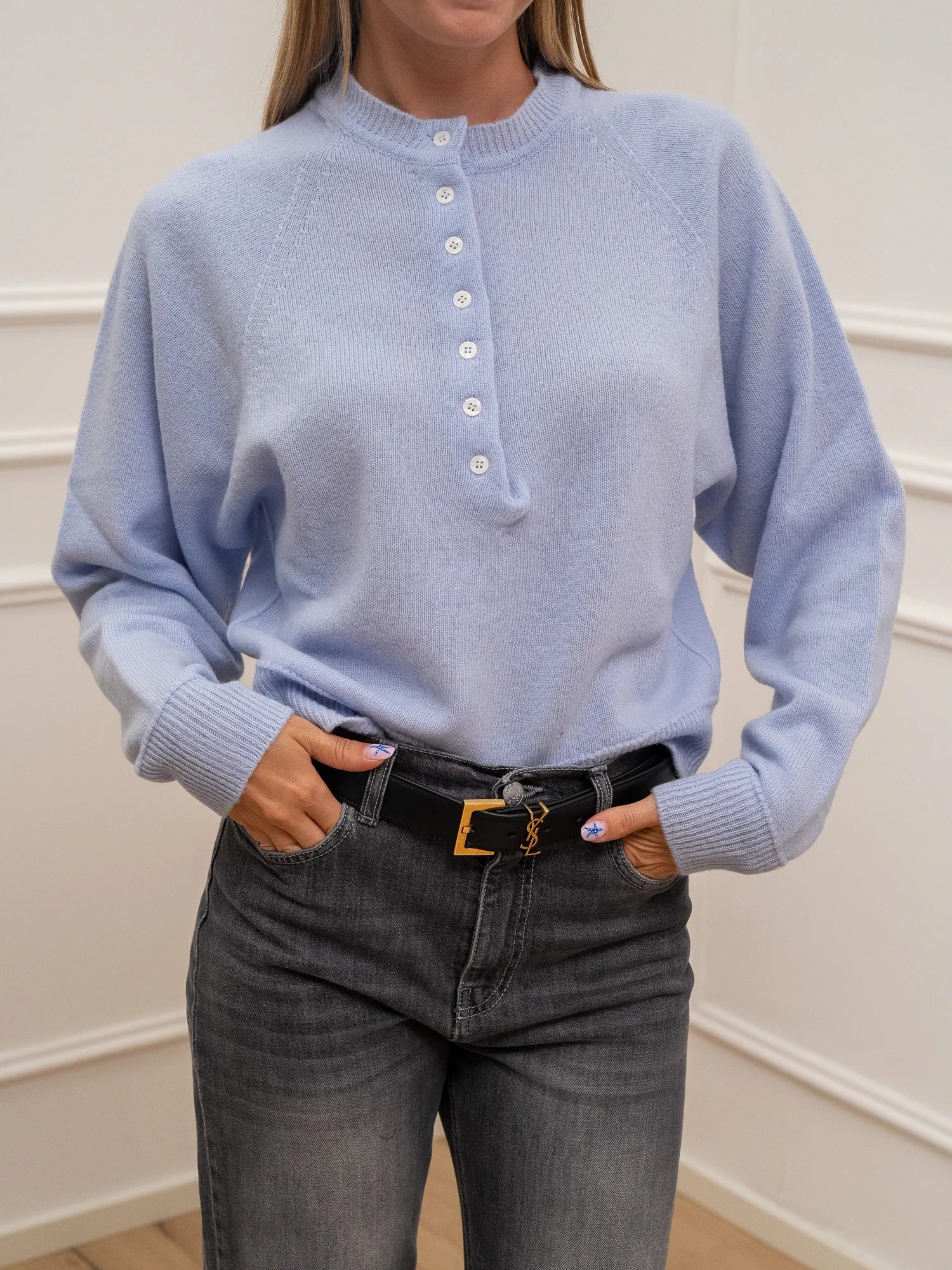 Maglia serafino girocollo 100% lana - Kontatto
