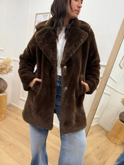 Cappotto pelliccia moro maxi collo revers - HaveOne