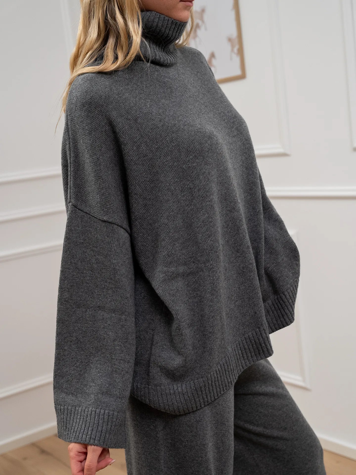 Dolcevita basic grigio oversize - Kontatto