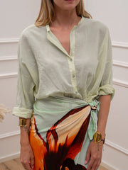 Camicia Daily acqua in mussola di cotone - Tensione In