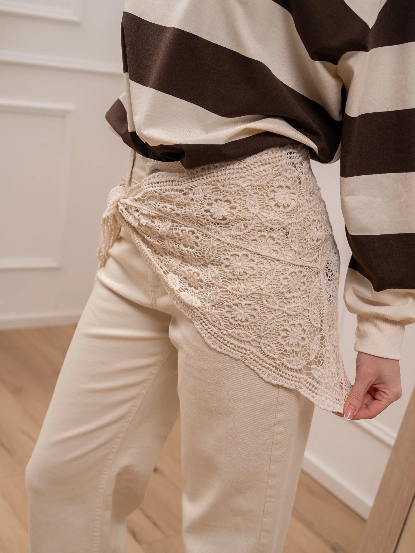 Bandana crochet burro in cotone - Philia Loft