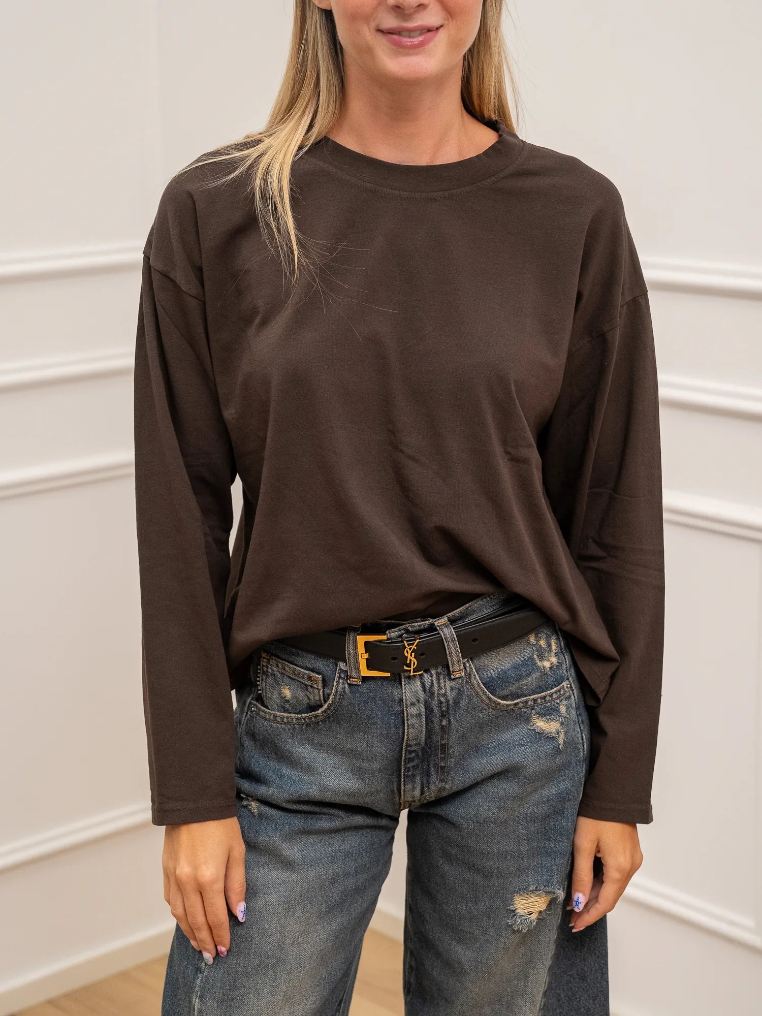 T shirt Easy girocollo scatoletta in cotone - HaveOne