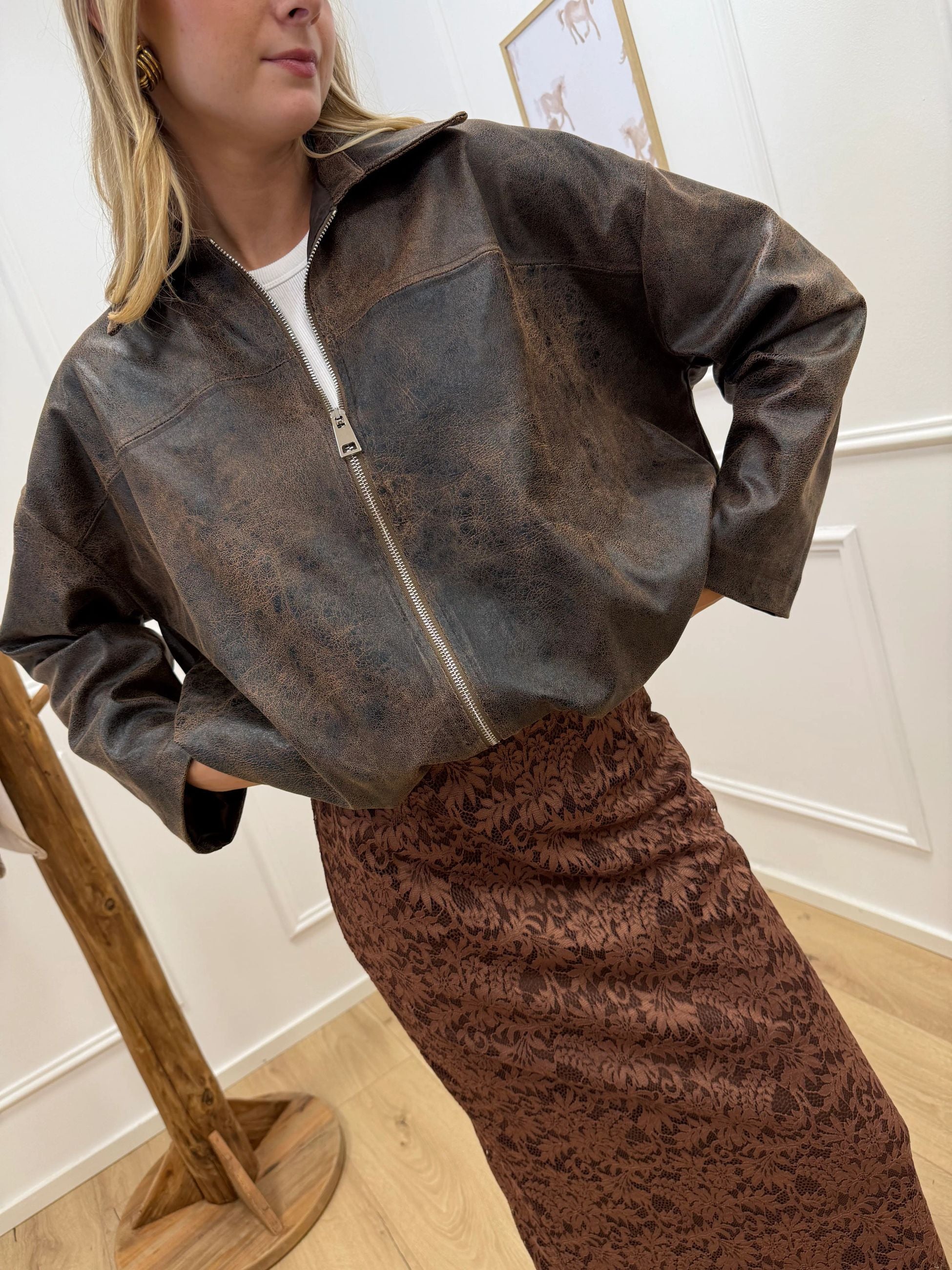 Bomber moro effetto invecchiato - HaveOne