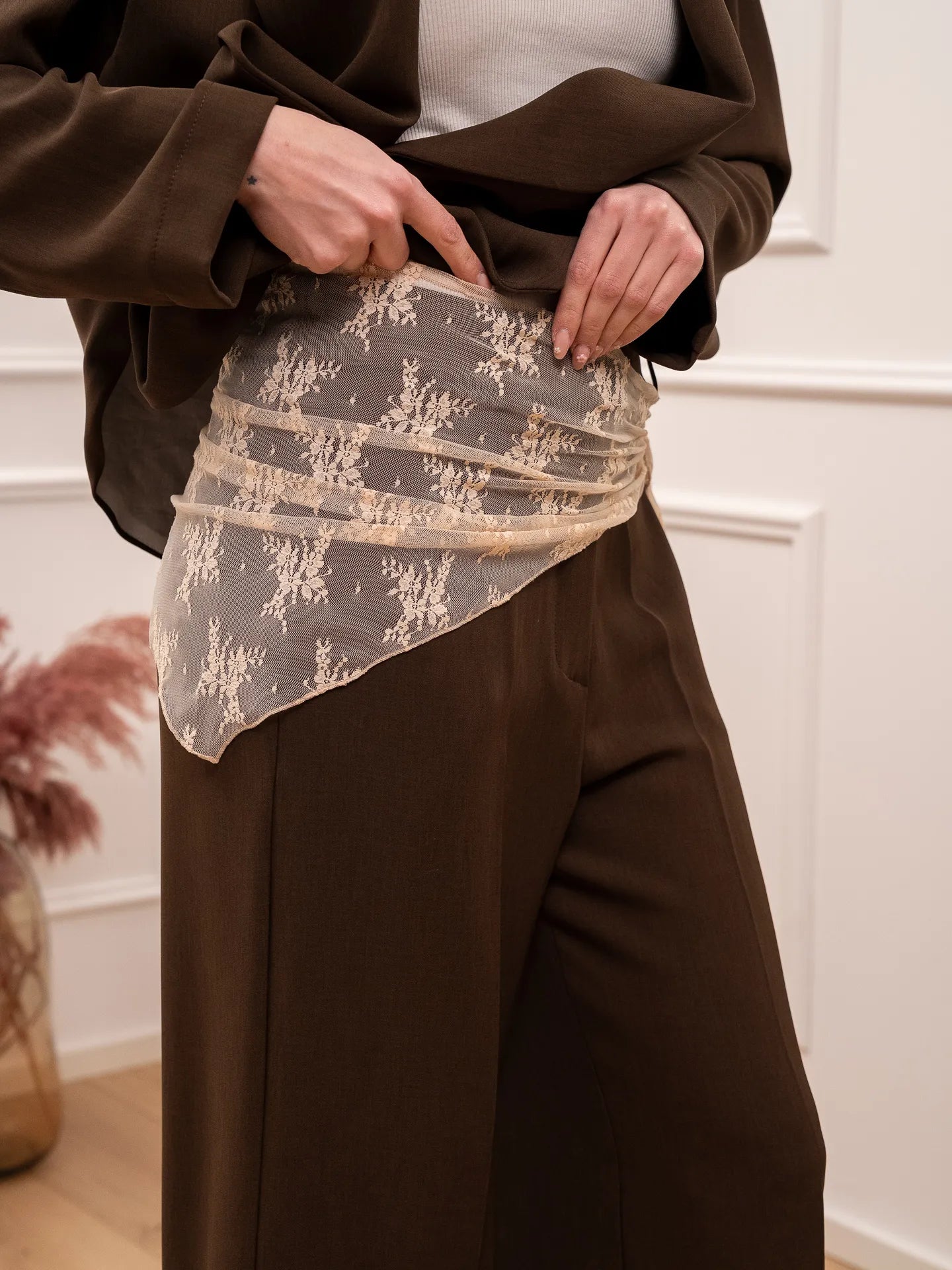 Bandana triangolo in pizzo burro - HaveOne