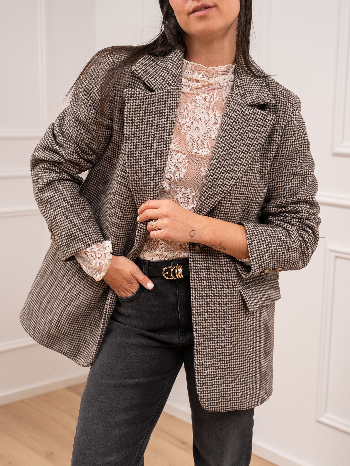 Giacca cappotto pied de poule moro - Vicolo