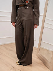 Pantaloni riga celeste a palazzo - Philia Loft