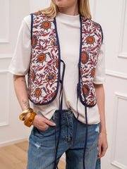 Gilet crop Blossom con laccetti - HaveOne