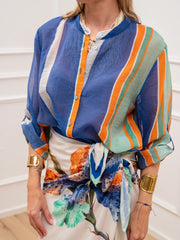 Camicia royal riga acqua e arancio - HaveOne