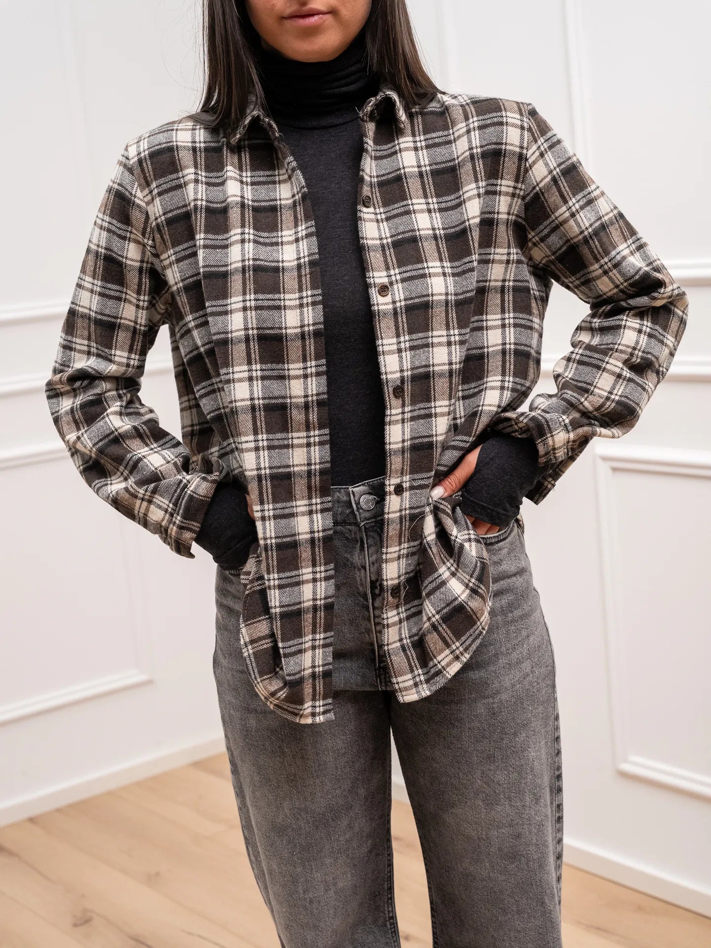Camicia check burro, moro in flanella - HaveOne