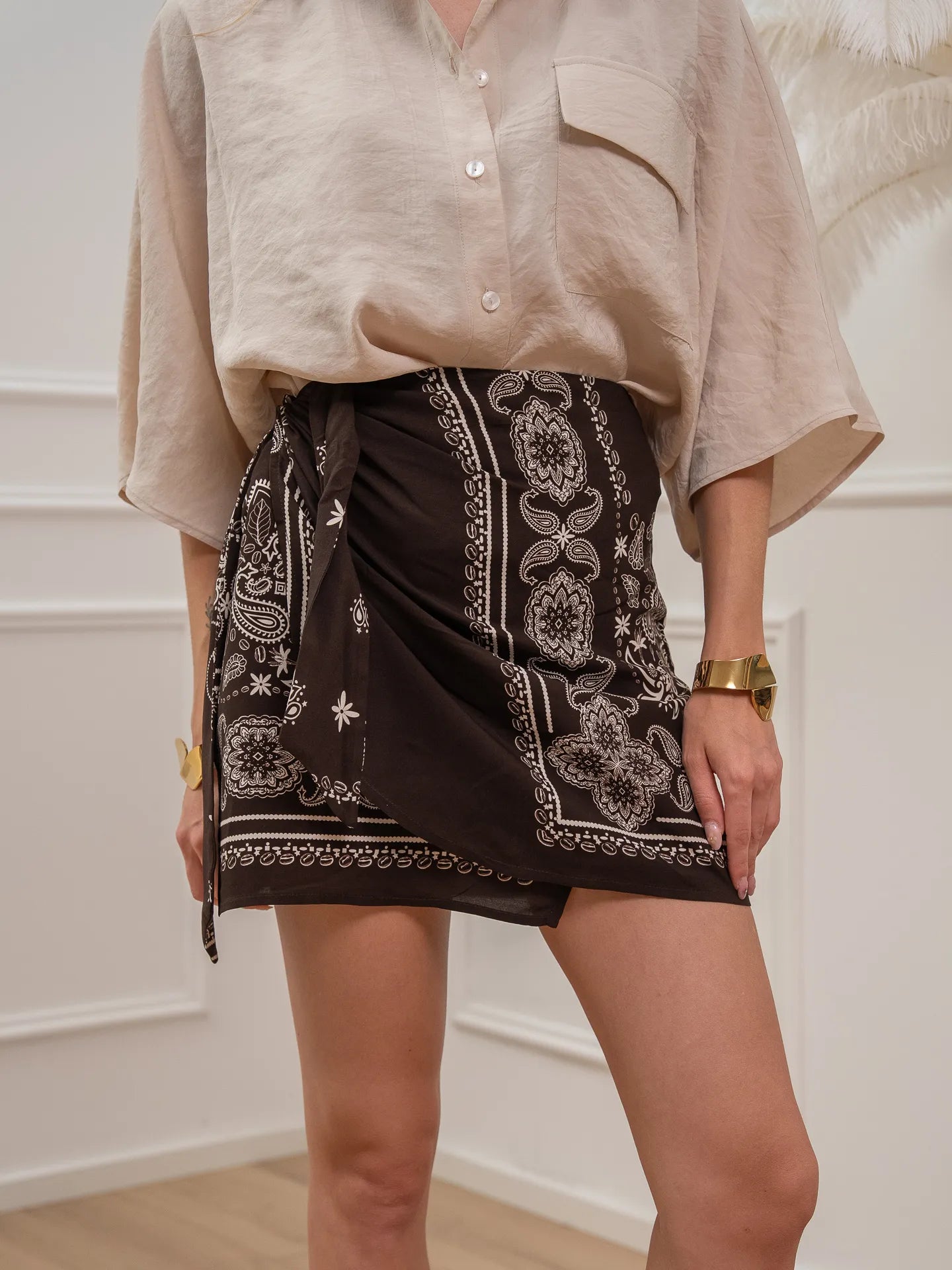 Gonna pareo mini bandana moro - HaveOne