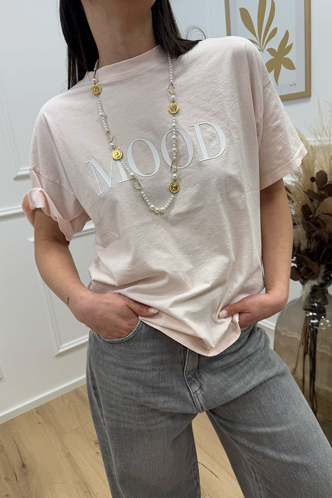 T shirt rosa stampa Mood - Vicolo