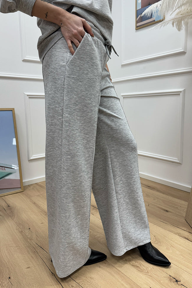 Pantaloni grigi in jersey con coulisse - HaveOne
