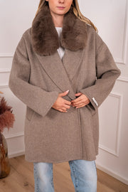 Cappotto Eloise colletto pelliccia - HaveOne